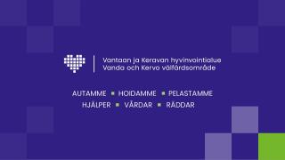 Vantaan ja Keravan hyvinvointialueen logo ja slogan.