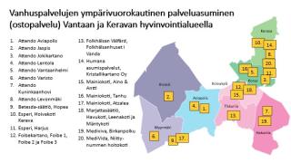 Vanhusten asumispalvelut hyvinvointialueella ostopalvelut.