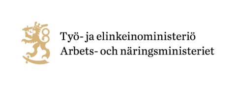 Työ ja elinkeinoministeriön logo.